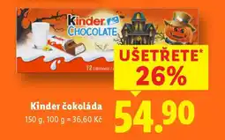 Lidl Kinder čokoláda nabídka