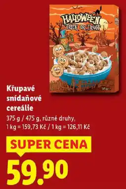 Lidl Křupavé snídaňové cereálie nabídka