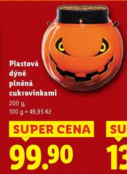 Lidl Plastová dýně plněná cukrovinkami nabídka