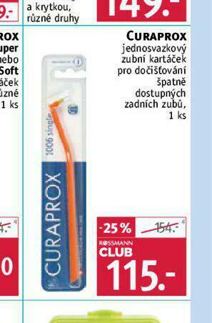 Rossmann Curaprox jednosvazkový zubní kartáček nabídka