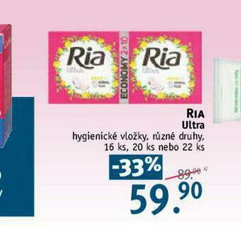 Rossmann Ria ultra hygienické vložky nabídka