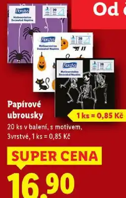 Lidl Papírové ubrousky nabídka