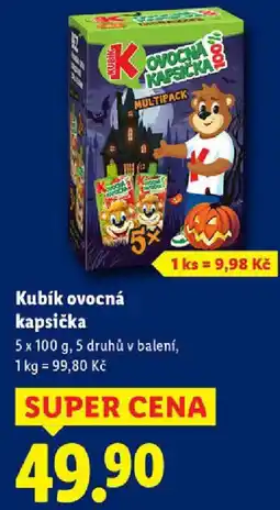Lidl Kubík ovocná kapsička nabídka