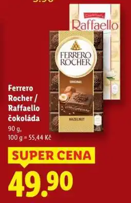 Lidl FERRERO ROCHER / RAFFAELLO ČOKOLÁDA nabídka