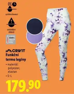Lidl CRIVIT Funkční termo legíny nabídka