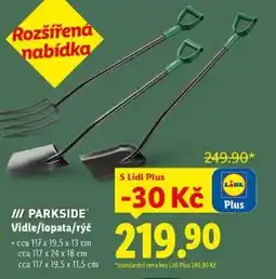 Lidl PARKSIDE Vidle/lopata/ryč nabídka
