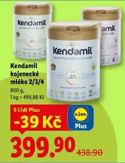 Lidl Kendamil kojenecké mléko 2/3/4 nabídka