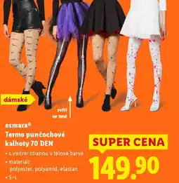 Lidl Esmara Termo punčochové kalhoty 70 DEN nabídka