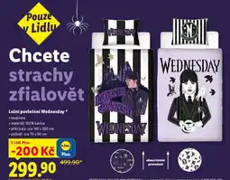 Lidl Ložní povlečení Wednesday nabídka