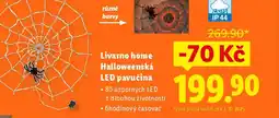 Lidl Livarno home Halloweenská LED pavučina nabídka
