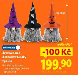Lidl Livarno home LED halloweenský trpaslík nabídka