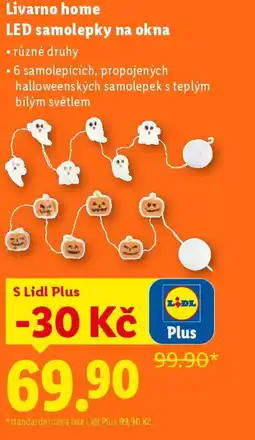 Lidl Livarno home LED samolepky na okna nabídka