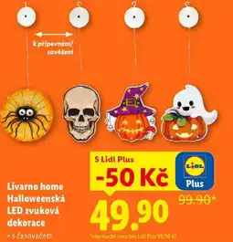 Lidl Livarno home Halloweenská LED zvuková dekorace nabídka