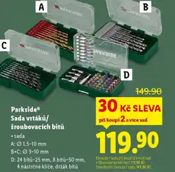 Lidl Parkside® Sada vrtáků/ šroubovacích bitů nabídka