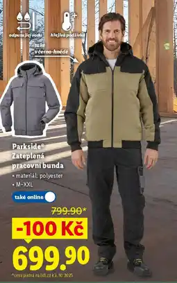 Lidl ParksideⓇ Zateplená pracovní bunda nabídka