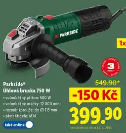 Lidl Parkside® Úhlová bruska 750 W nabídka