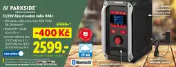 Lidl PARKSIDE 12/20V Aku stavební rádio DAB+ nabídka