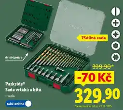 Lidl Parkside Sada vrtáků a bitů nabídka