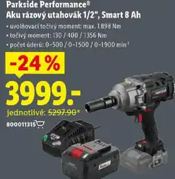 Lidl Parkside Performance Aku rázový utahovák 1/2", Smart 8 Ah nabídka