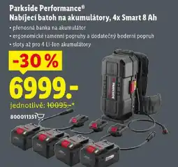 Lidl Parkside Performance® Nabíjecí batoh na akumulátory, 4x Smart 8 Ah nabídka