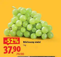 Lidl Bílé hrozny stolní nabídka