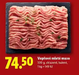 Lidl Vepřové mleté maso nabídka