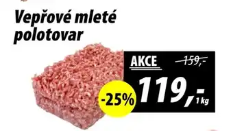 Vepřové mleté polotovar