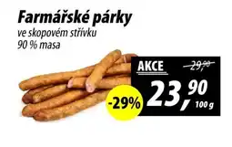 ZEMAN Farmářské párky nabídka