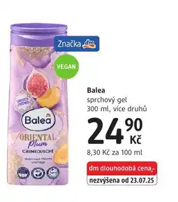 dm drogerie Balea sprchový gel nabídka