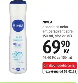 dm drogerie NIVEA deodorant nebo antiperspirant sprej nabídka