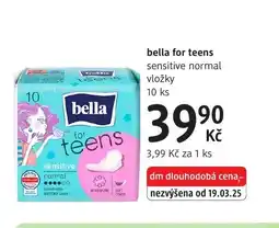 dm drogerie Bella for teens sensitive normal vložky nabídka