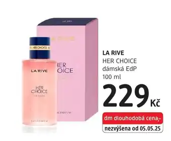 dm drogerie LA RIVE Her Choice dámská EdP nabídka