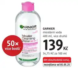 dm drogerie GARNIER micelární voda nabídka