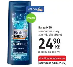 dm drogerie Balea Men šampon na vlasy nabídka