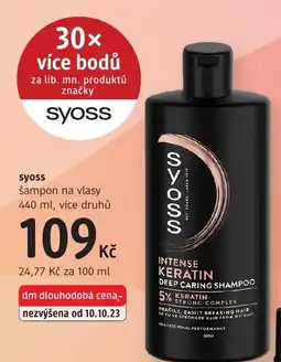 dm drogerie Syoss šampon na vlasy nabídka