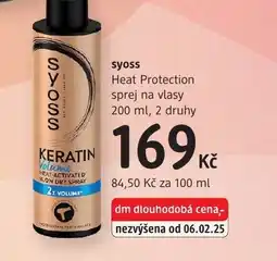 dm drogerie Syoss Heat Protection sprej na vlasy nabídka