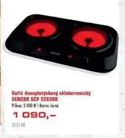 Uni Hobby Vařič dvouplotýnkový sklokeramický SENCOR SCP 2263BK nabídka