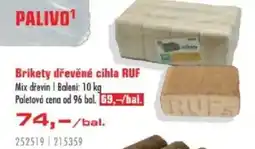 Uni Hobby Brikety dřevěné cihla RUF nabídka