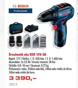 Uni Hobby BOSCH Šroubovák aku GSR 12V-30 nabídka