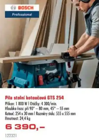 Uni Hobby BOSCH Pila stolní kotoučová GTS 254 nabídka