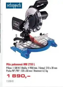 Uni Hobby Scheppach Pila pokosová HM 210 L nabídka