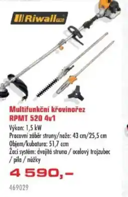 Uni Hobby Riwall Multifunkční křovinořez RPMT 520 41 nabídka