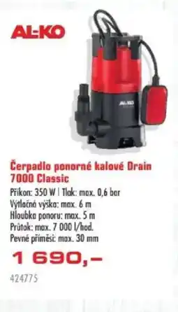 Uni Hobby AL-KO Čerpadlo ponorné kalové Drain 7000 Classic nabídka