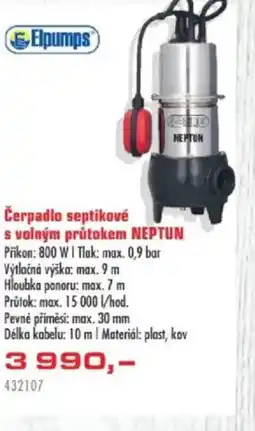 Uni Hobby Čerpadlo septikové s volným průtokem NEPTUN nabídka