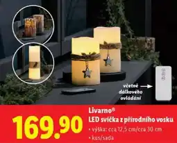Lidl Livarno LED svíčka z přírodního vosku nabídka