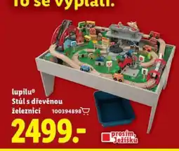 Lidl lupilu Stůl s dřevěnou železnicí nabídka