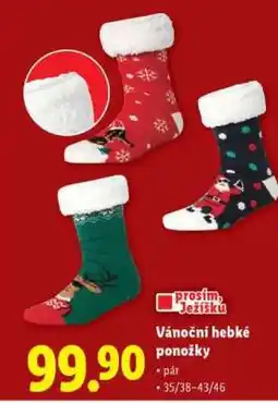 Lidl Vánoční hebké ponožky nabídka