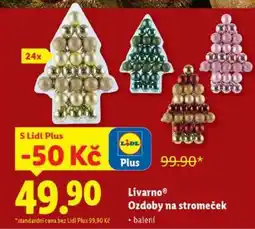 Lidl Livarno Ozdoby na stromeček nabídka