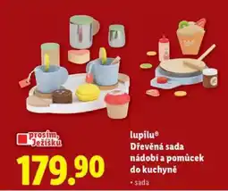 Lidl lupilu Dřevěná sada nádobí a pomůcek do kuchyně nabídka