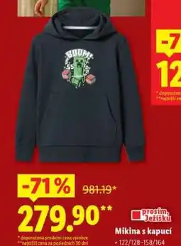 Lidl MIKINA S KAPUCÍ nabídka